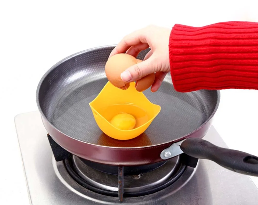 Meijuner Egg Poachers High Temperature Resistant Silicone Egg Cooker Environmentally Silicone Steamed Egg Tray For Home Decor