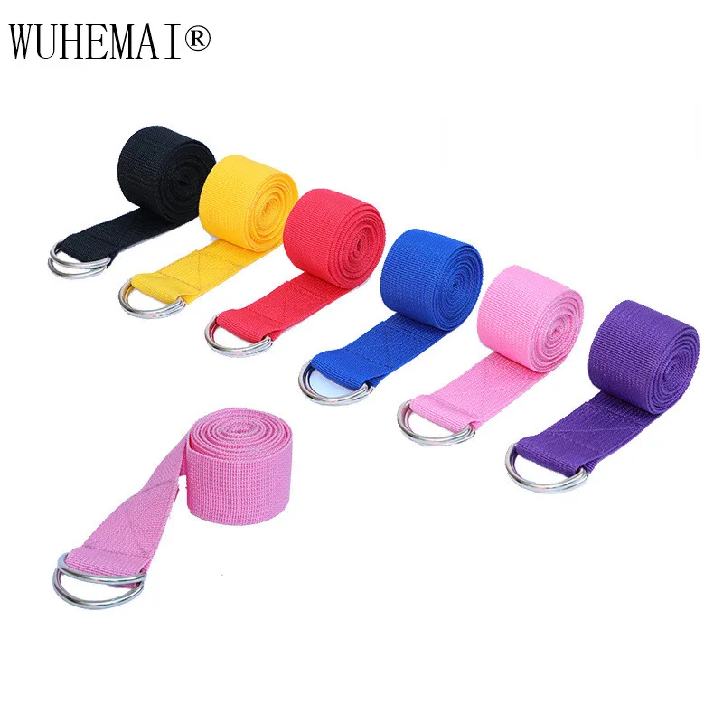 Women Yoga Adjustable Sport Stretch Strap  D-Ring Belts Fitness Exercise Gym Rope Figure Waist Leg Resistance Fitness Bands Yoga