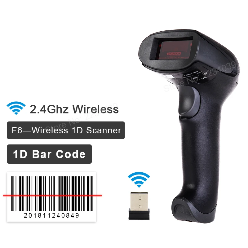 

High sensitive Wireless Barcode Scanner laser barcode reader scanner USB handheld wireless barcode reader for Supermarkets