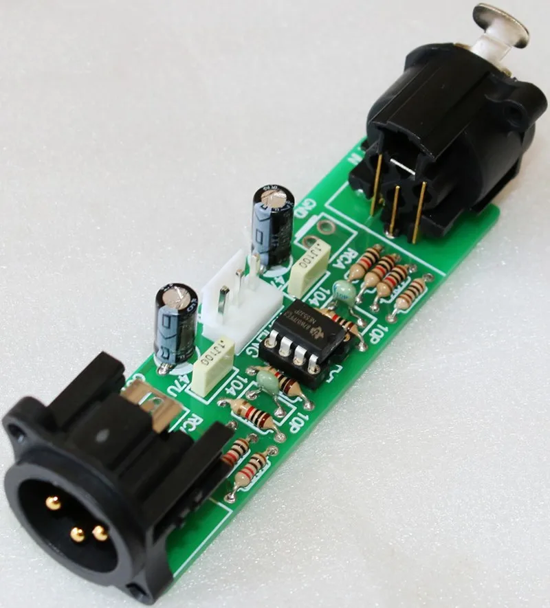 جهاز معالجة توازن NE5532 Op amp, تحويل غير متوازن/توازن إلى لوحة XLR/RCA إلى