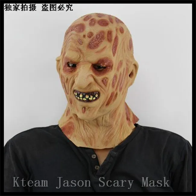 Free shipping Hot Selling Realistic toys krueger costume props latex Freddy mask Halloween Horror Ghost Zombie Freddy Jason Mask