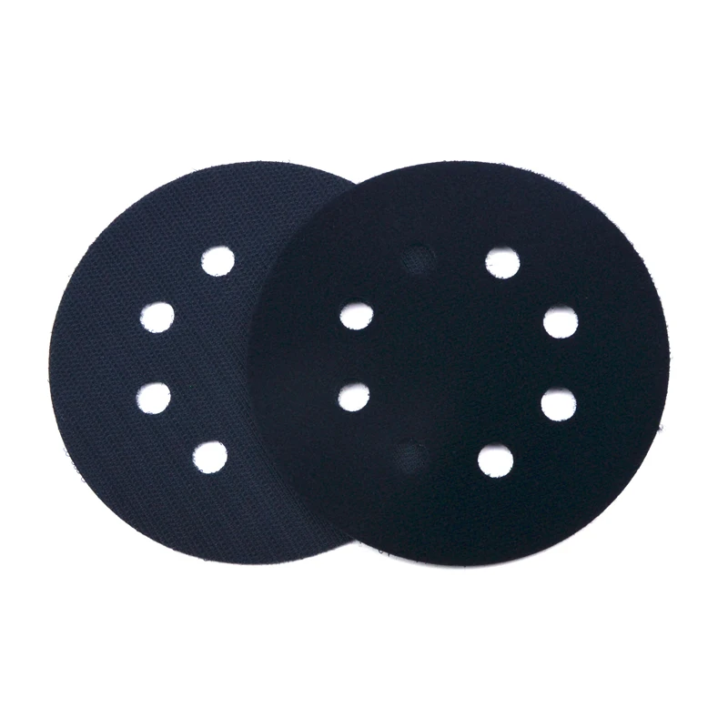POLIWELL 2 CÁI 125 mm 8 Lỗ Siêu mỏng Bảo Vệ Bề Mặt Giao Diện Miếng Lót cho Móc và Vòng Chà Nhám Đĩa bột thông tắc đường Nhám Miếng Lót