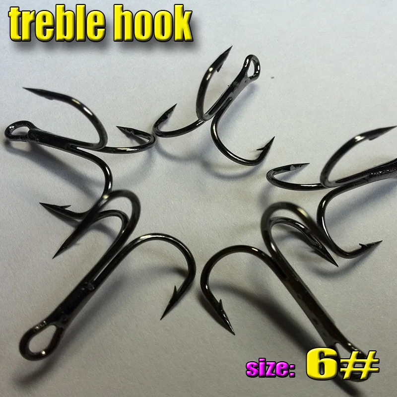 

Free shipping Treble Fishing Hooks 6# 5000pcs High quality Direct factory