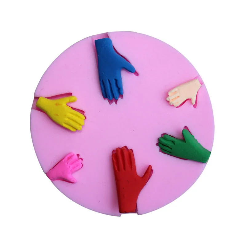 Human Hand Fondant Cake Decorating Tools Silicone Mould  Clay Candy Molds Gumpaste Chocolate Moulds