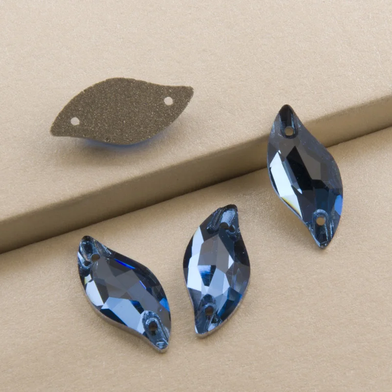 YANRUO 3254 Diamant Blatt Nähen Strass Flatback Lose Perlen Strass Nähen Auf Kristall Steine Für Schmuck Machen – Detail 7