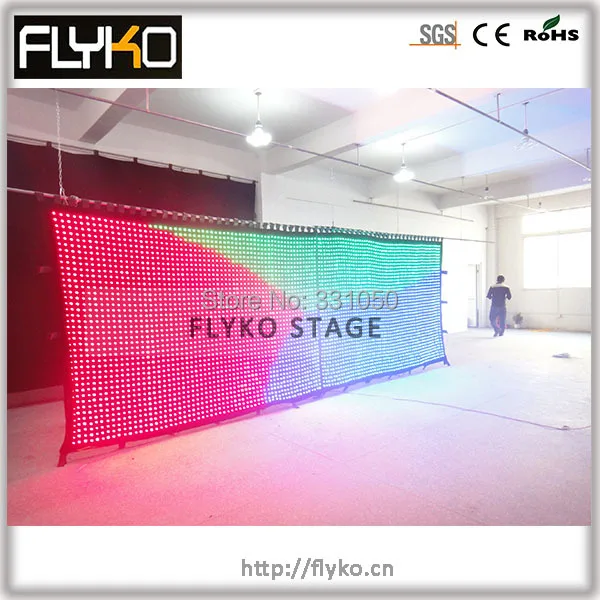 Free shipping 2m*6m led screen fullcolor DMX DJ function