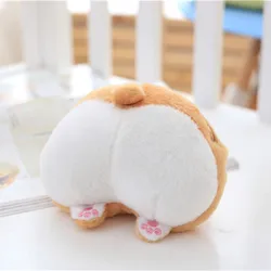 13*11cm carino Corgi Bottom Coin Bag peluche farcito Sexy Kawaii portafoglio morbido portafoglio regalo creativo per ragazze e bambini