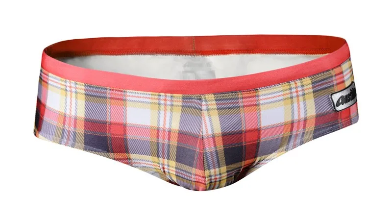 Austinbem Brand Swimming Trunks Swimwear Men Sunga Swimsuit Bikini Gay Sexy Swim Shorts Plaid Briefs Low Waist Bulge Pouch 2017 #2