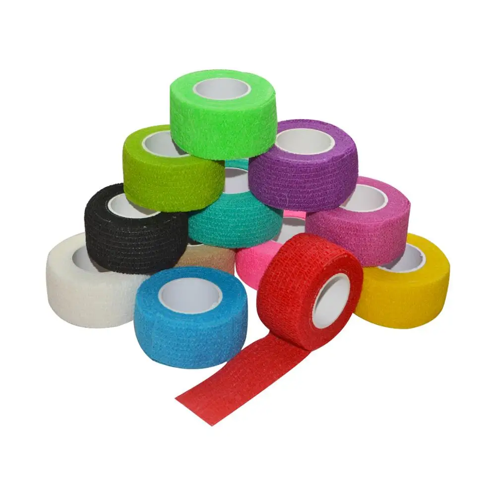 

12Pcs/pack 1"X5 YARDS Self Adhesive Non Woven Cohesive Bandage