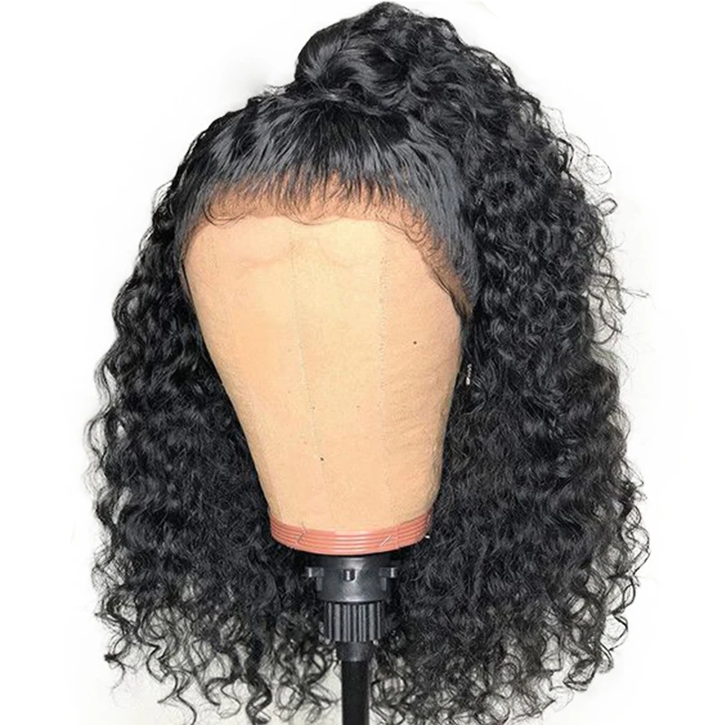 Transparent Lace Wig Curly 13x6 Lace Frontal Wig 180% Density Short Bob Lace Front Human Hair Wigs Swiss Full End Dolago Remy