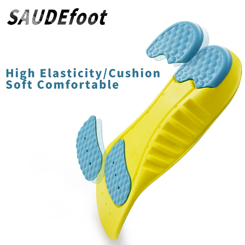 Saudefoot Orthotics Running Sport Insoles Breathable Flatfoot Cushion Shoes Pads Care for Feet Man Women Sport Shoes Insert