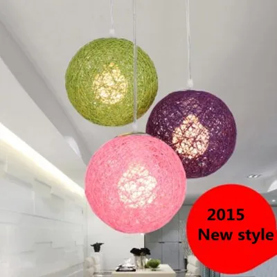 

1pcs Ma ball chandelier color rattan ball Nest restaurant home decorated living room bedroom hallway chandelier free shipping