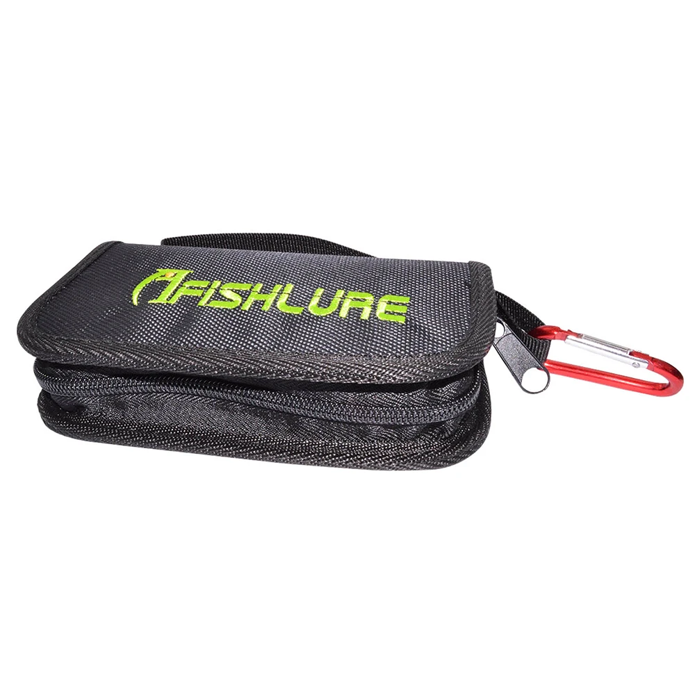 Fishing Bag Lure Bags Black Spoon 15cm*10cm*3.7cm Oxford Canvas Spoon Portable Waterproof Tackle Fishing Reel Bag Accessories
