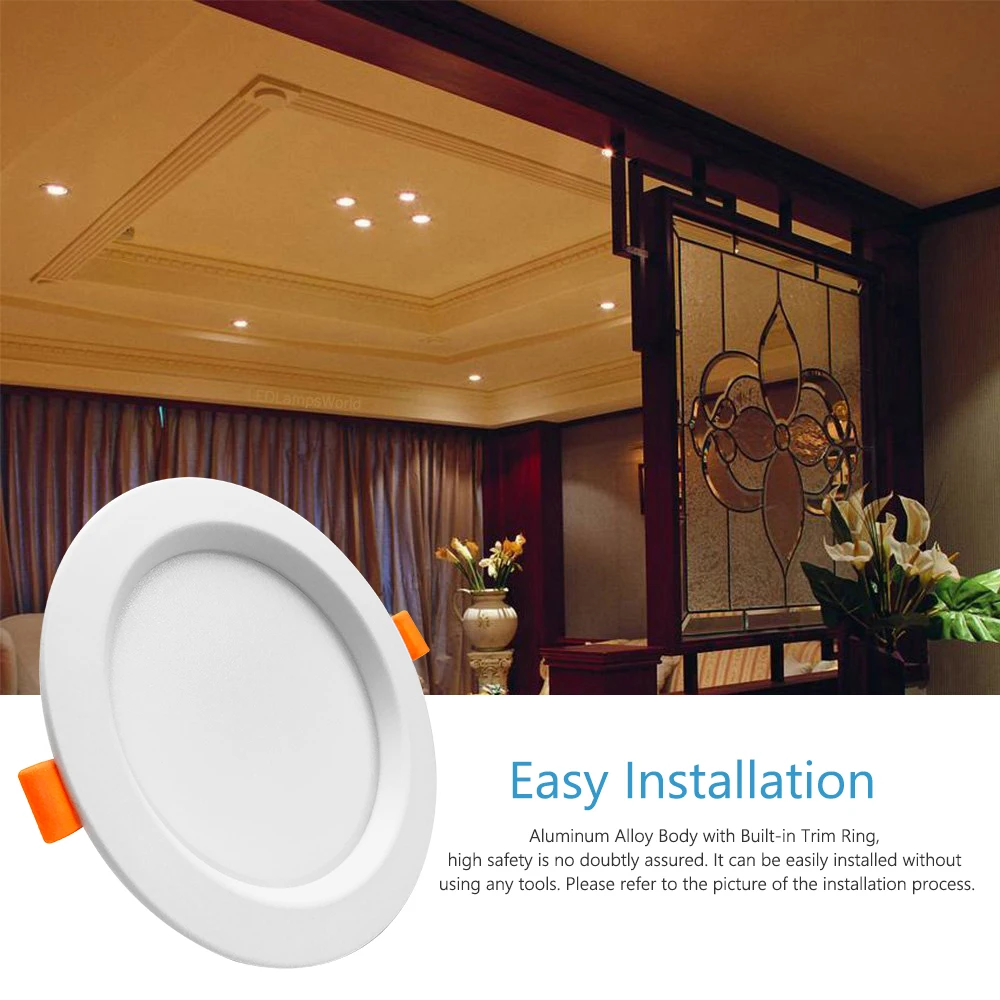 DONWEI Indoor Dekorasi LED Downlight Bulat Kualitas Tinggi Paduan Aluminium Bawah Lampu untuk Rumah Ruang Tamu Kamar Lorong 5W 7W W 12W 18W