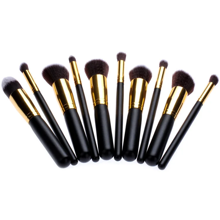 Fasion 10 Pcs Makeup Brush Set Make up brushes Natural Bamboo Handles Super Soft Bristles Eco-friendly 10 pcs Makeup Brush Set