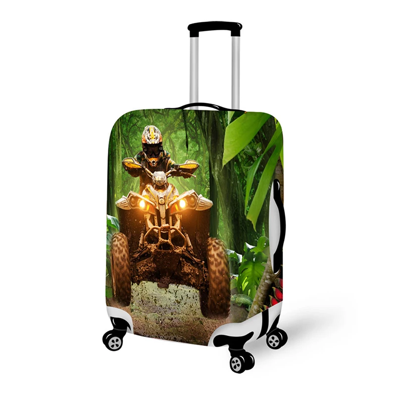 3D Warrior print travel luggage suitcase protective cover stretch waterproof portable luggage covers rain cover w