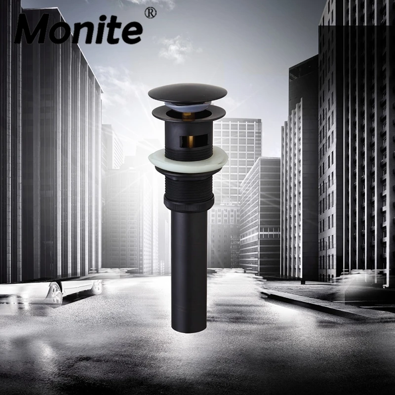 Monite Pop Up Drians Brass ORB Lavatory Sink Drain Bathroom Basin Sink for Bathroom Overflow Drain Bath Drains