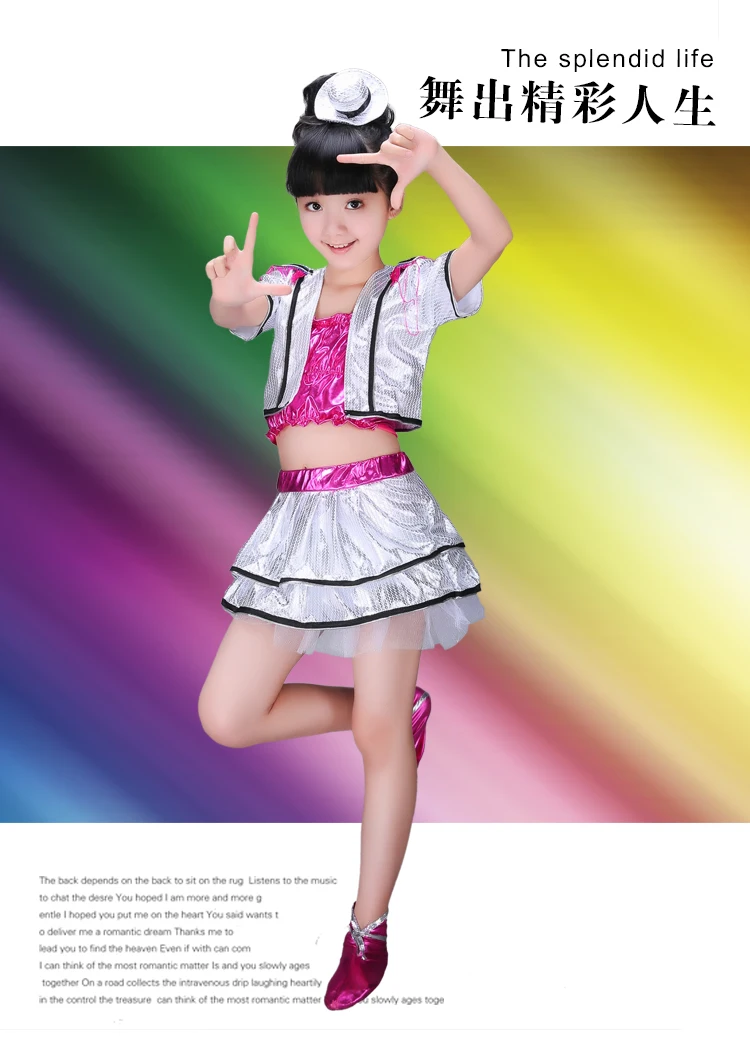 Costume de danse tutu pour enfants, spectacle moderne, jazz