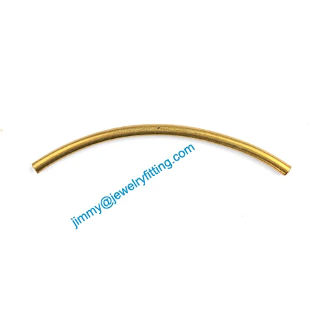 

2013 New Jewelry findings Brass Bent Tubing tube spacer tube beads spacer bar for bracelet 2*42mm