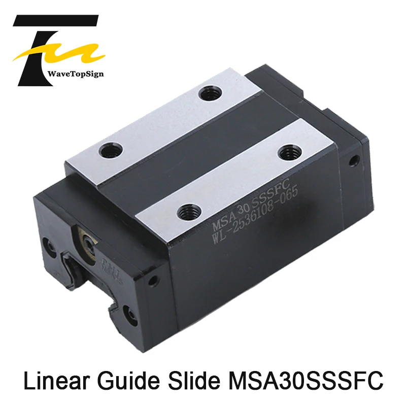 

WaveTopSign PMI Linear Guide Slide Carriage Block MSA30S MSA30SSSFC use for CO2 Laser Machine High Accuracy No Noise