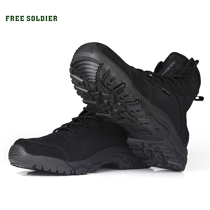 

FREE SOLDIER outdoor tactical boots hiking climbing shoes men shoes breathable lightweight mountain boots hiking shoes