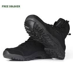 Free Soldier Outdoor Tactical Boots, Sapatos de escalada para homens, Botas de montanha leves respiráveis