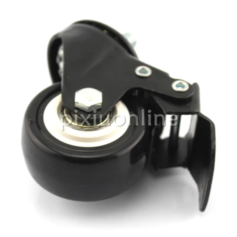 

J232b PVC Screw Rod Universal Wheel with Brake 2 inch Model Foot Wheel Black Plastic Small Wheel DIY used Sell at a Loss