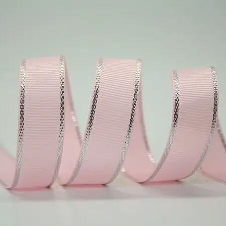 10 Yards 10MM 25MM 38MMSilver-Trimm Ededge Ribbon DIY Gift Wrap Handmade Bows Christmas Ribbon Grosgrain Platinum Crafts