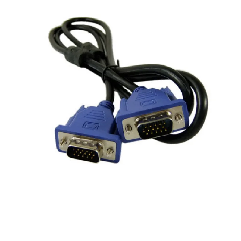 1.5m 5ft 2m 6ft 3m 10ft 5M 16.5Ft SVGA VGA Monitor M/M Male To Male Extension Cable free Ship