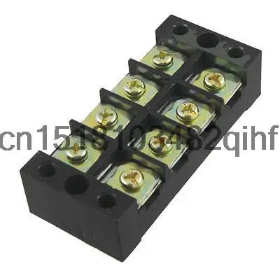 Dual Row 4 Position Screw Terminal Barrier Block 600V 45A