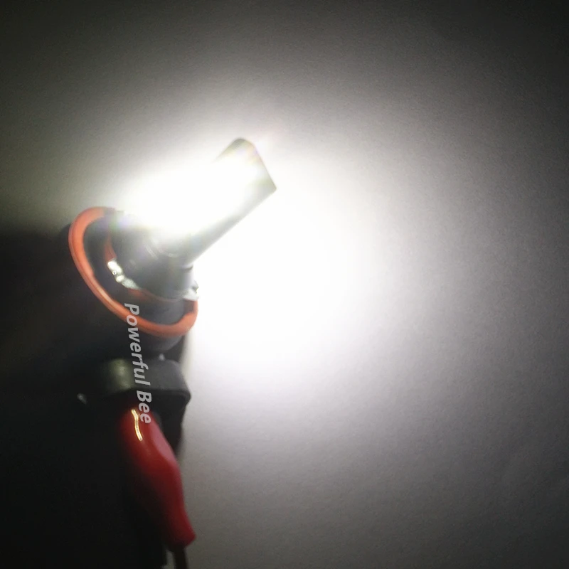 자동차 헤드라이트 안개등, DRL 전구, 2 x H8, H11, 24W, 화이트, 골든, 옐로우, 3030SMD LED, 12V