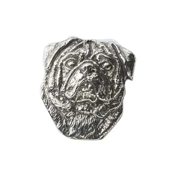 

Wholesale New Style Vintage Pug Brooch Antique Silver Lapel Brooches For Men Dog Jewelry Overwatch