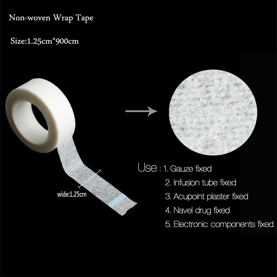 Wimpernverlängerungs-Pads, Bänder, Wimpern-Unter-Augenpolster, Vlies- und PE-isolierte Wickelbänder für falsche Wimpern, Klebeband, Cutter, Make-up-Werkzeug