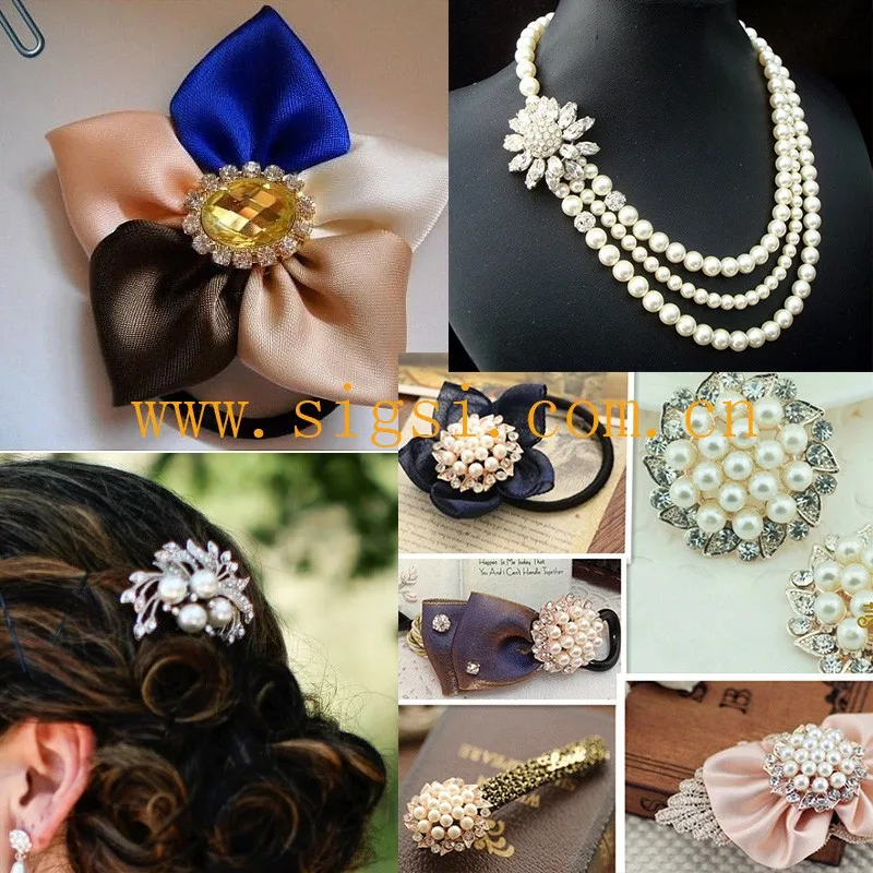 100pcs Fashion Rhinestone Silver Bridal Bouquet Crown Brooches pin for wedding