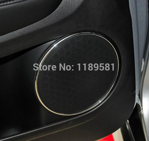 

For Honda VEZEL 2014 2015 2016 ABS Chrome Inside Interior Door Speaker Around Cover Trim Car Accessories Stickers W4