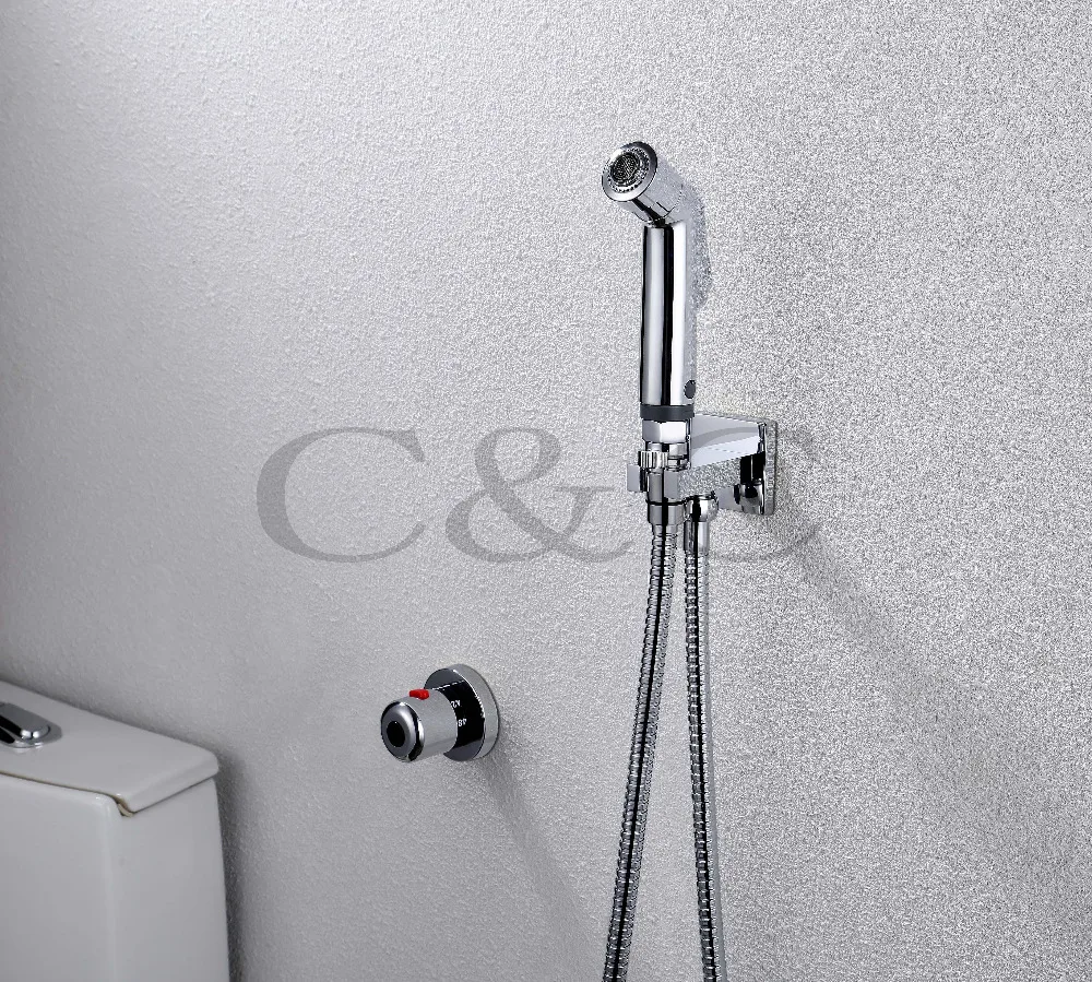 

Thermostatic Bathroom/Toilet Multifunctional Shattaf Bidet Sprayer Pet Cleaner Bubble & Powerful Two Water Functions A1601D