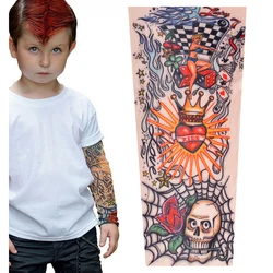 Mangas de tatuagem para crianças, Summer Arm Sun Protection Sleeve, Meninos e Meninas Hip Hop Sport Sleeves