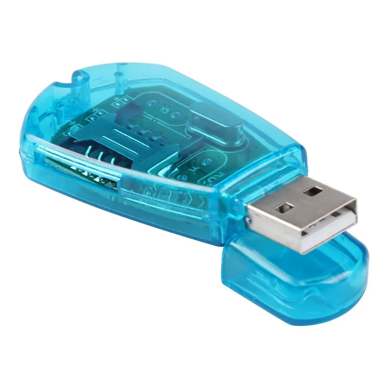 SIANCS-Lector de tarjetas SIM para teléfono móvil, dispositivo portátil de alta velocidad, USB azul, GSM, CDMA + CD, SMS, respaldo para PC, 1 unidad