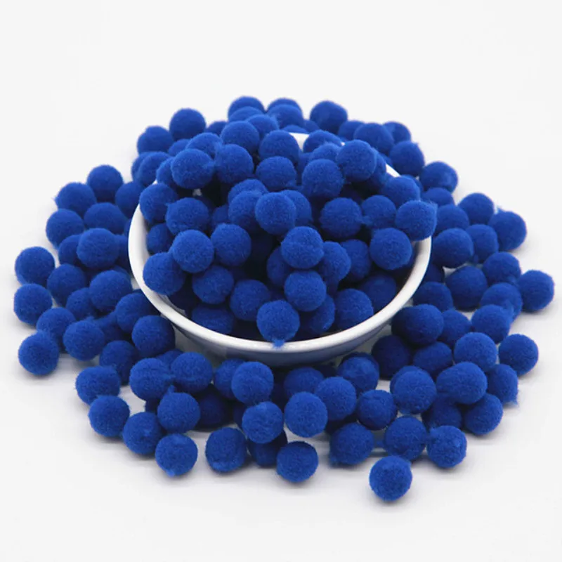 Blue Pompoms 8/10/15/20/25/30mm Fur Plush Ball Craft DIY Soft Pompon Wedding Home Garment Sewing on Cloth Accessories 20g