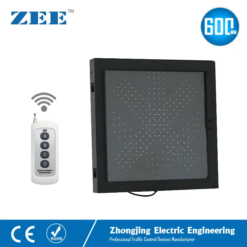 Remote Wireless Controlled 600x600mm Red Cross Green LED Traffic Light Lane Traffic Light Controller LED Traffic Signals