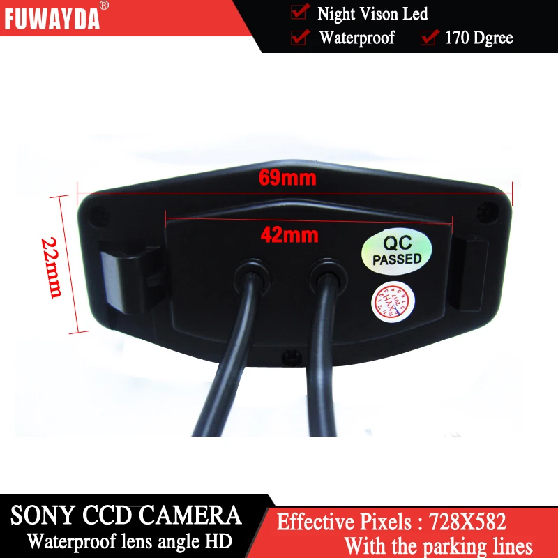 FUWAYDA car rear view parking camera for sony CCD + car monitor mirror TFT LCD for Honda Accord Pilot Civic Odyssey Acura TSX