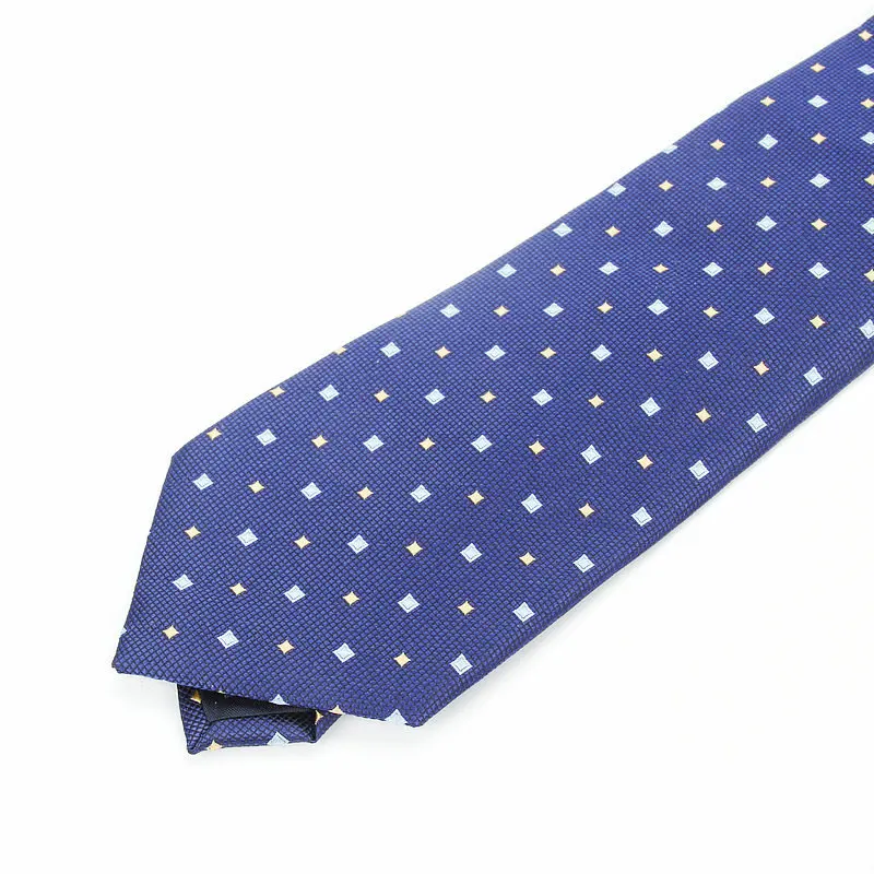 Corbatas delgadas a cuadros azul marino para hombres, corbata de boda, corbata delgada, diseñador de lujo, corbata de moda, 8CM