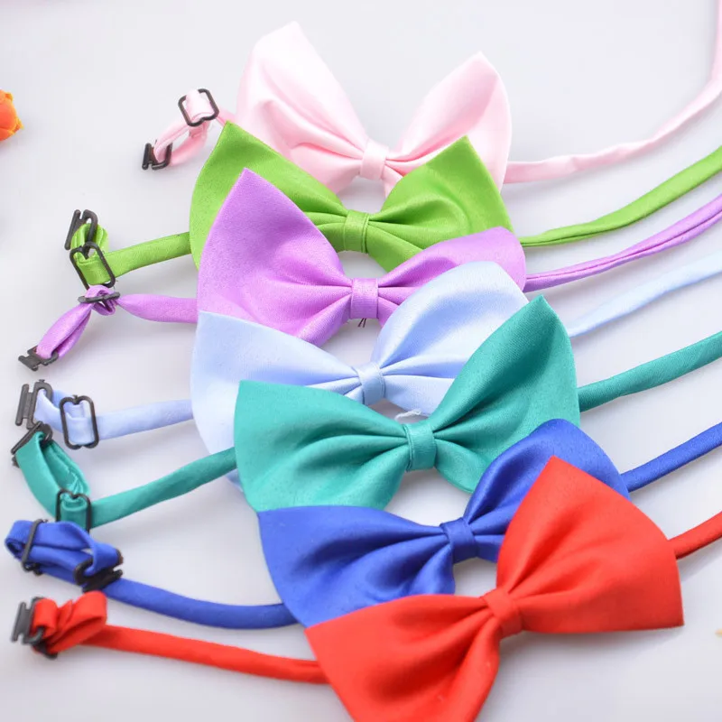 10pcs/lot Mix Colors Wholesale Pet Grooming Accessories Rabbit Cat Dog Bow Tie Adjustable Bowtie Multicolor Polyester