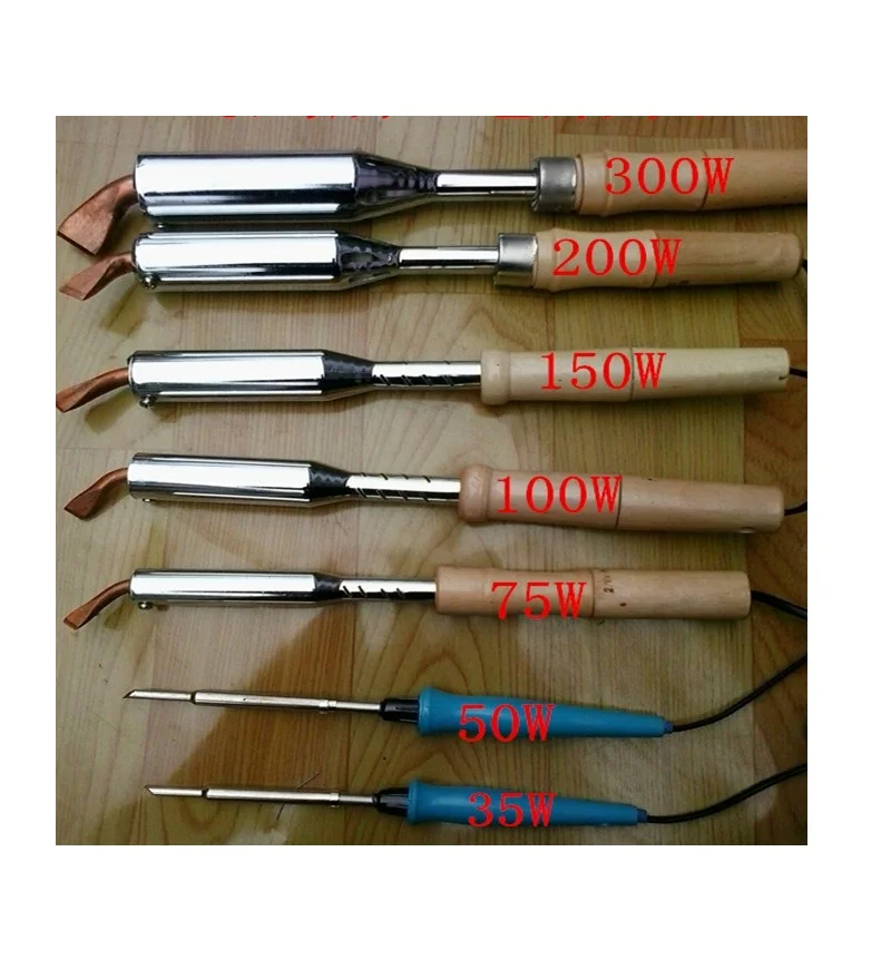 External heating Wooden handle Electric ferrochrome   Copper elbow High Power Electric soldering iron 35/50/75/100/150/200/300W