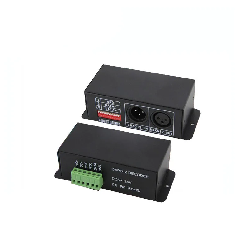 

DMX - SPI signal decoder support TM1803/TM1804/TM1809/TM1812/UCS1903/UCS1909/UCS1912/UCS2903/WS2811 dream color IC