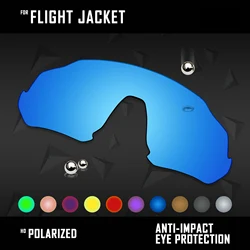 OOWLIT Lenses Replacements For Oakley Flight Jacket OO9401 37mm Sunglasses Polarized - Multi Colors