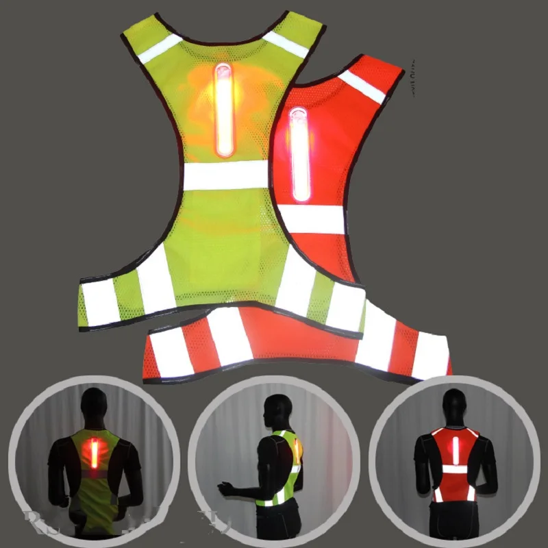 

LED light Motorcycle Jacket Reflective Vest Safety High Visibility Chaleco Reflectante Moto Riding Chaleco Motorsiklet Yelek