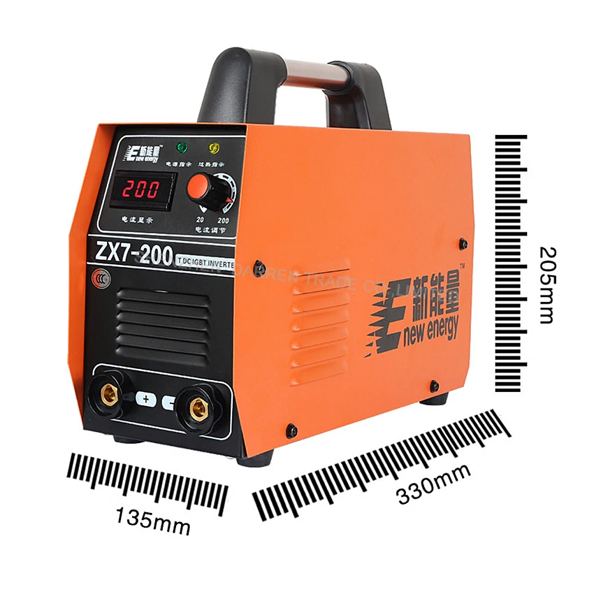 1pc DC Digital Inverter WeldingMachine ARC Welder zx7-200 Welder 220V Whole copper core portable small 9500w Extreme