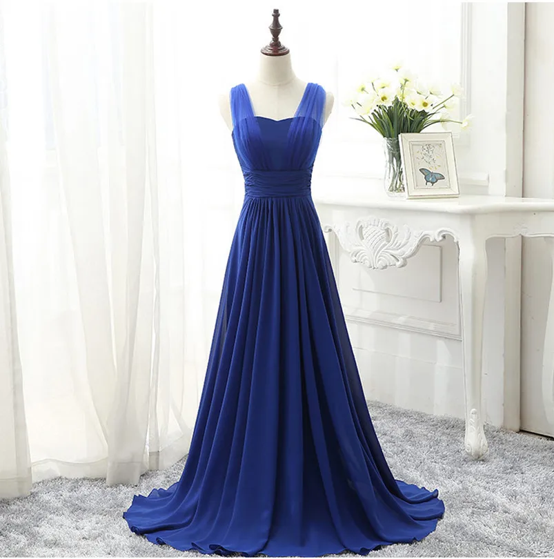 Nach Maß Lange Mint Green Brautjungfer Kleid Royal Blau Rosa Lila Gelb Gold Chiffon Kleid Vestido Bodenlangen Formale Kleider