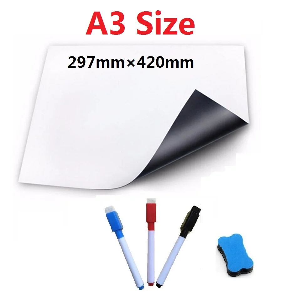 

Soft Magnetic Whiteboard Fridge Magnetic White Board Marker Magnets Writing Board Drawing Board Dry Eraser Notice Memo Pad Board